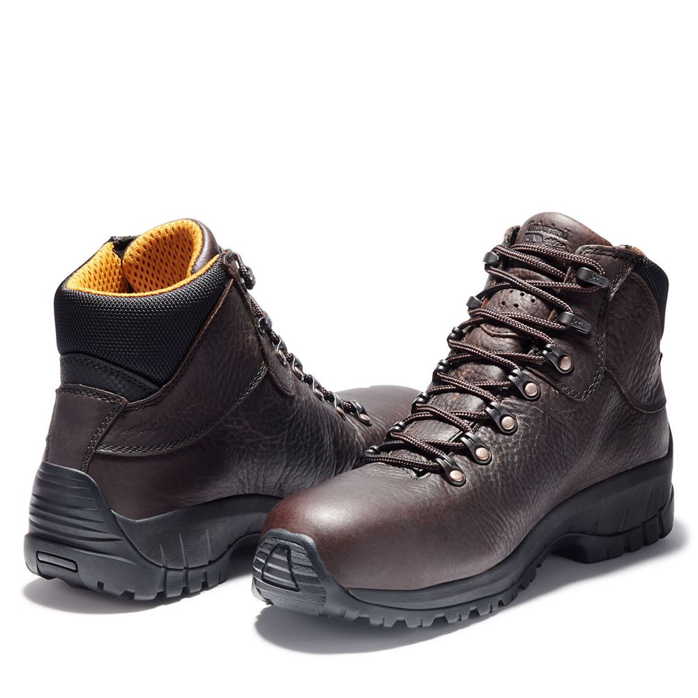 Timberland Μποτακια Εργασίας Ανδρικα Βαθυ Καφε - Pro® Titan® Trekker Alloy Toe - Greece 6208759-PL